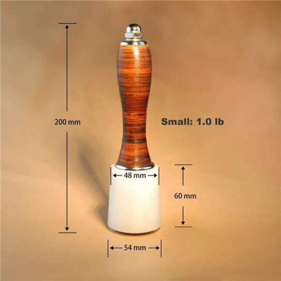 Professional leather carving hammer, leathercraft mallet, leather maul - Picture 3 of 8